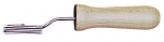 168J WL - 9 1/4" Flat Shaft, Large Wooden Handle